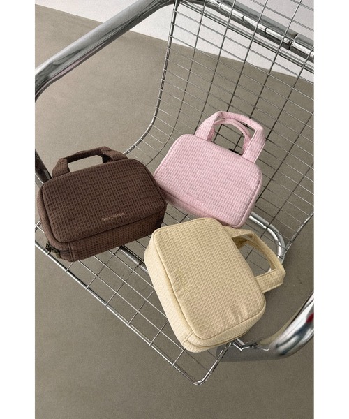 ALEXIA STAM（アリシアスタン）の「Waffle Diaper Pouch /ワッフルおむつポーチ（おむつ用品/おむつポーチ・レディース・イエロー/ピンク/ブラウン・FREE）」の4枚目の写真