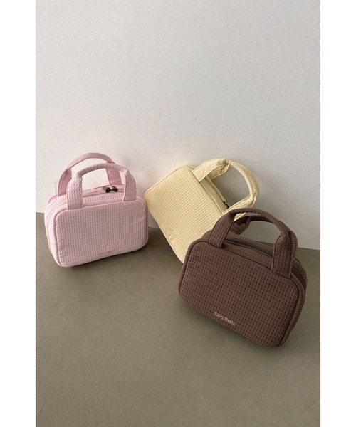 ALEXIA STAM（アリシアスタン）の「Waffle Diaper Pouch /ワッフルおむつポーチ（おむつ用品/おむつポーチ・レディース・イエロー/ピンク/ブラウン・FREE）」の6枚目の写真