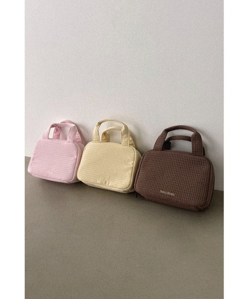 ALEXIA STAM（アリシアスタン）の「Waffle Diaper Pouch /ワッフルおむつポーチ（おむつ用品/おむつポーチ・レディース・イエロー/ピンク/ブラウン・FREE）」の7枚目の写真