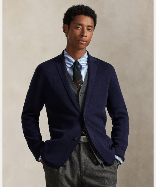 POLO RALPH LAUREN(ポロ ラルフ ローレン)の「ウォッシャブル ウール ブレザー カーディガン(カーディガン/ボレロ・メンズ・ブルー・S/M/L/XS)」の1枚目の写真