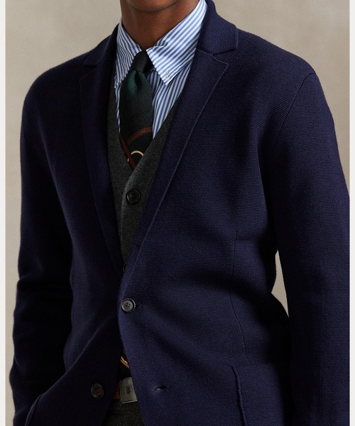 POLO RALPH LAUREN(ポロ ラルフ ローレン)の「ウォッシャブル ウール ブレザー カーディガン(カーディガン/ボレロ・メンズ・ブルー・S/M/L/XS)」の8枚目の写真