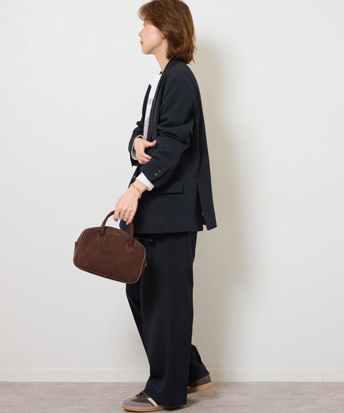 JOURNAL STANDARD relume（ジャーナルスタンダード　レリューム）の「ウーステッドサージジャケット（テーラードジャケット・レディース・ベージュ/ネイビー・38/36）」の10枚目の写真