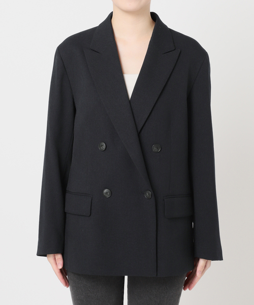 JOURNAL STANDARD relume（ジャーナルスタンダード　レリューム）の「ウーステッドサージジャケット（テーラードジャケット・レディース・ベージュ/ネイビー・38/36）」の16枚目の写真