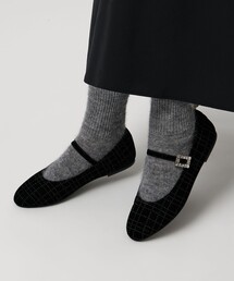UNITED ARROWS ユナイテッドアローズ ブラック フラットシューズ ユナイテッドアローズ リボン付きフラットシューズ ブラック