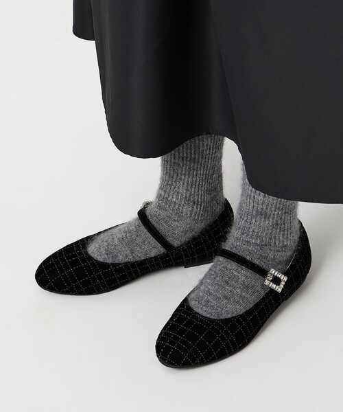 UNITED ARROWS(ユナイテッドアローズ)の「グリッター ベルベット メリージェーン シューズ(その他シューズ・レディース・その他1・35h/37/36/35/38/37h/36h)」の2枚目の写真