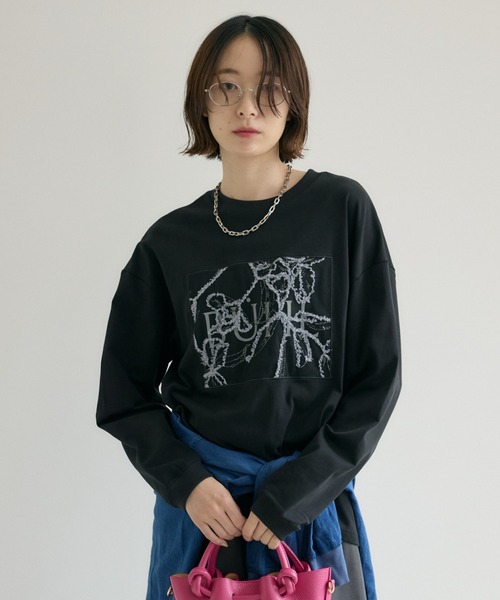 cloche レースパッチロゴロンT
