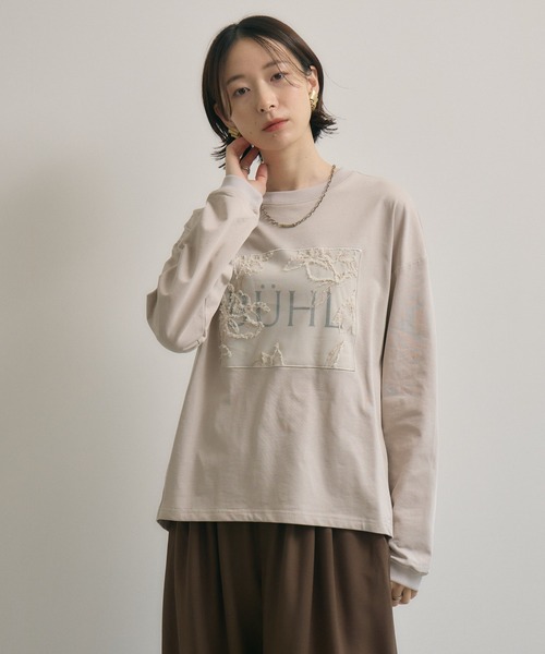 Paradise Picnic(パラダイスピクニック)の「cloche レースパッチロゴロンT(Tシャツ/カットソー・レディース・ホワイト/ベージュ/ブラック・FREE)」の14枚目の写真