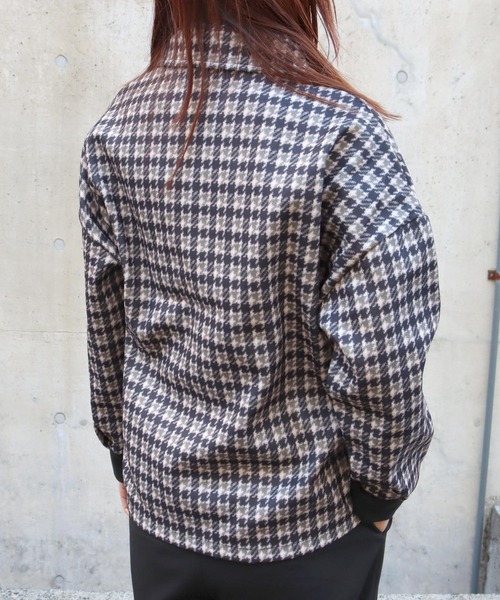 cammie(キャミー)の「千鳥格子バックフリンジデザインジャケット(その他アウター・レディース・ブラウン・L/M)」の5枚目の写真