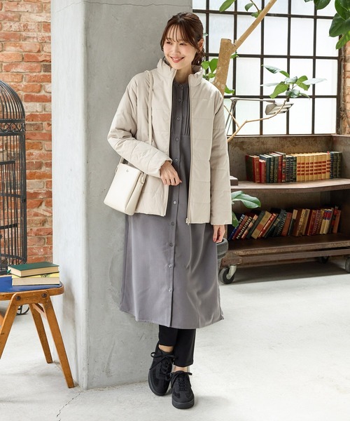 Honeys(ハニーズ)の「【非フッ素撥水加工】スタンドライトブルゾン(ブルゾン・レディース・ネイビー/モカ/ブラック/ライトベージュ・L/LL/M/S)」の17枚目の写真