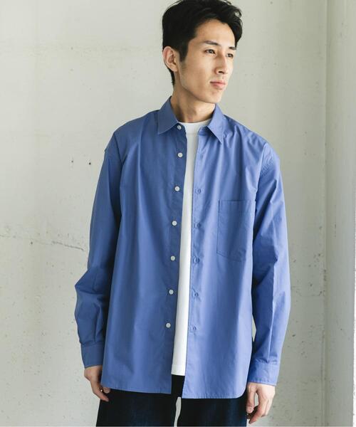 URBAN RESEARCH DOORS（アーバンリサーチドアーズ）の「TCブロードレギュラーカラーロングスリーブシャツ（シャツ/ブラウス・メンズ・ブルー/ストライプ/チェック・MEDIUM/LARGE）」の14枚目の写真