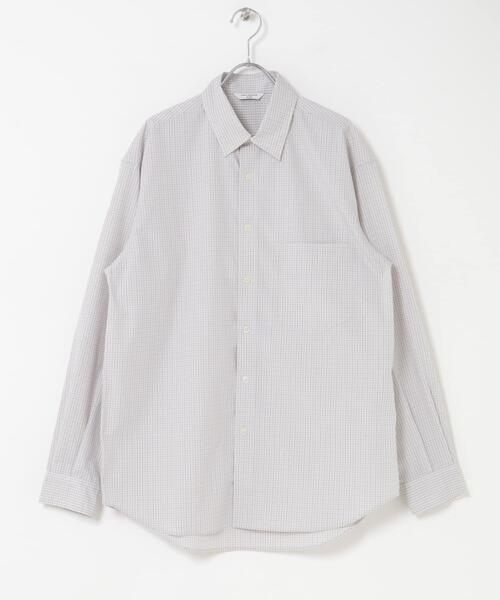 URBAN RESEARCH DOORS（アーバンリサーチドアーズ）の「TCブロードレギュラーカラーロングスリーブシャツ（シャツ/ブラウス・メンズ・ブルー/ストライプ/チェック・MEDIUM/LARGE）」の4枚目の写真