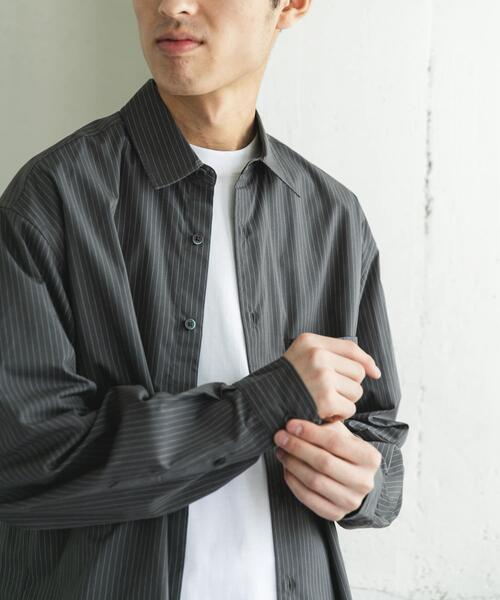 URBAN RESEARCH DOORS（アーバンリサーチドアーズ）の「TCブロードレギュラーカラーロングスリーブシャツ（シャツ/ブラウス・メンズ・ブルー/ストライプ/チェック・MEDIUM/LARGE）」の8枚目の写真