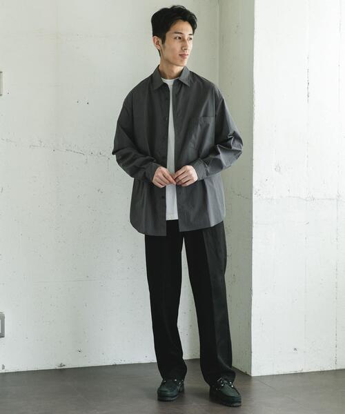 URBAN RESEARCH DOORS（アーバンリサーチドアーズ）の「TCブロードレギュラーカラーロングスリーブシャツ（シャツ/ブラウス・メンズ・ブルー/ストライプ/チェック・MEDIUM/LARGE）」の10枚目の写真