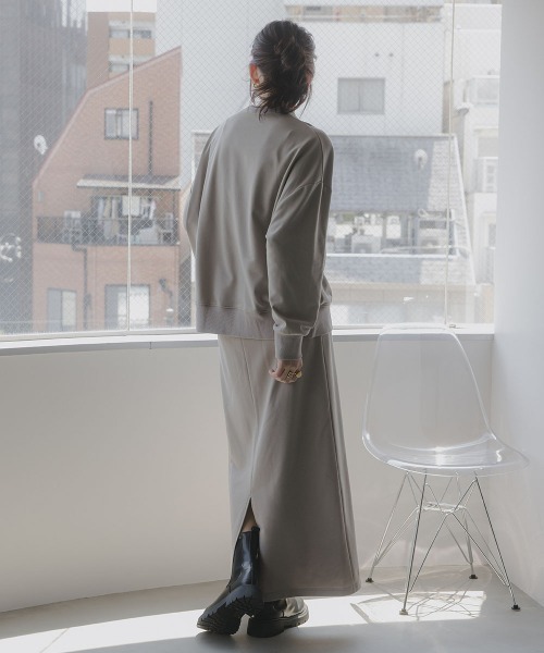 slattgir(スラットジール)の「高身長 ストレートスウェットスカート(セットアップ対応)(トールサイズ)Essenave(スカート・レディース・グレイッシュベージュ/ネイビー・TLL/T3L/T4L/T5L/TM/TL)」の10枚目の写真
