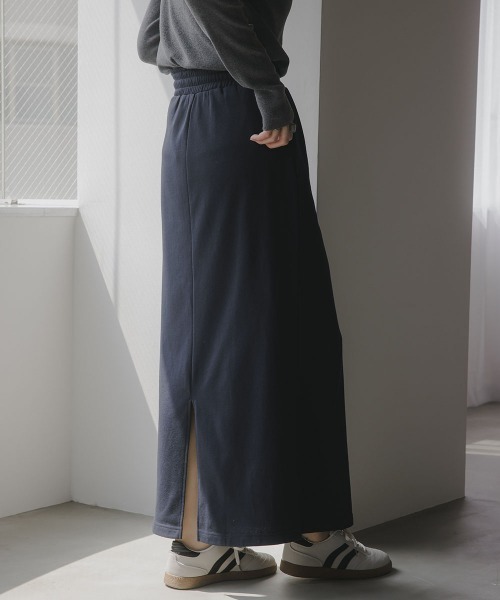 slattgir(スラットジール)の「高身長 ストレートスウェットスカート(セットアップ対応)(トールサイズ)Essenave(スカート・レディース・グレイッシュベージュ/ネイビー・TLL/T3L/T4L/T5L/TM/TL)」の16枚目の写真