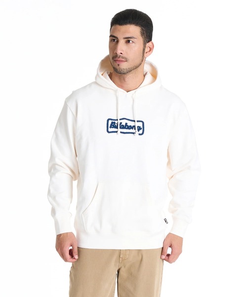 BILLABONG（ビラボン）の「BILLABONG メンズ SIGN パーカー 【OVER FIT】【2025年秋冬モデル】/ビラボンバックロゴ刺繍プルオーバーパーカー・フーディー（パーカー・メンズ・クリーム/ブラック系その他/グリーン・LARGE/X-LARGE/SMALL/MEDIUM）」の6枚目の写真