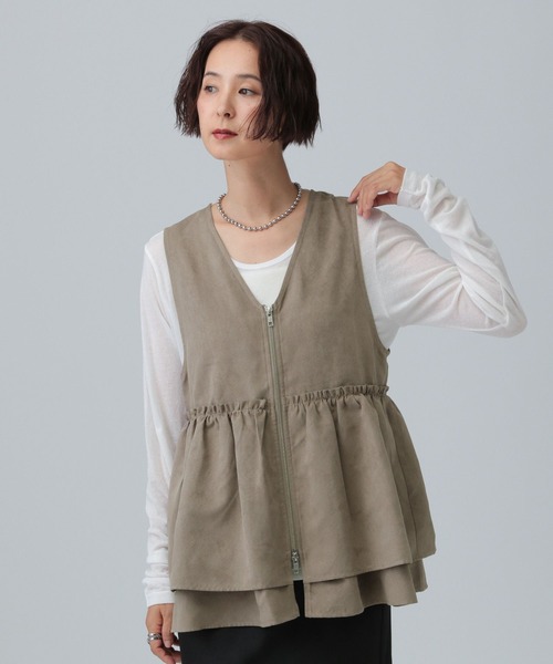 【タグ付き】LEPSIM ギャザーWZIPベスト LEPSIM｜ギャザーWZIPベスト | Rakuten Fashion(楽天