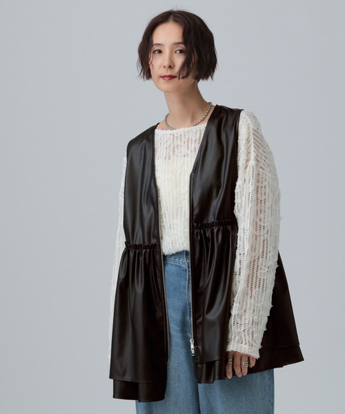 タグ付新品　LEPSIM ギャザーWZIPベスト LEPSIM｜ギャザーWZIPベスト | Rakuten Fashion(楽天