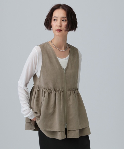 レプシム ギャザーWZIPベスト LEPSIM｜ギャザーWZIPベスト | Rakuten Fashion(楽天