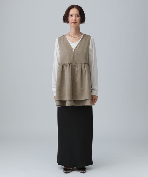 レプシィム　ゆきは企画　ギャザー2WAYベスト　ブラック セール】ギャザーWZIPベスト2 591362（ベスト）｜LEPSIM（レプシィム