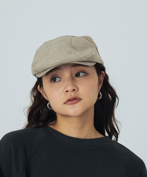 ROSE BUD（ローズバッド）の「ROSEBUD PEACH SKIN HUNTING（ハンチング/ベレー帽・レディース・ベージュ/ブラック・ONE SIZE）」の6枚目の写真