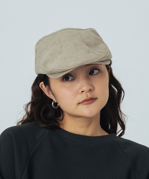 ROSE BUD（ローズバッド）の「ROSEBUD PEACH SKIN HUNTING（ハンチング/ベレー帽・レディース・ベージュ/ブラック・ONE SIZE）」の7枚目の写真