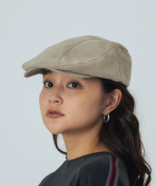 ROSE BUD（ローズバッド）の「ROSEBUD PEACH SKIN HUNTING（ハンチング/ベレー帽・レディース・ベージュ/ブラック・ONE SIZE）」の8枚目の写真