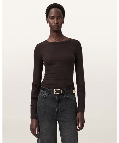 RINA LONG SLEEVE CREW NECK T-SHIRT | RINA 長袖 クルー ネック Tシャツ