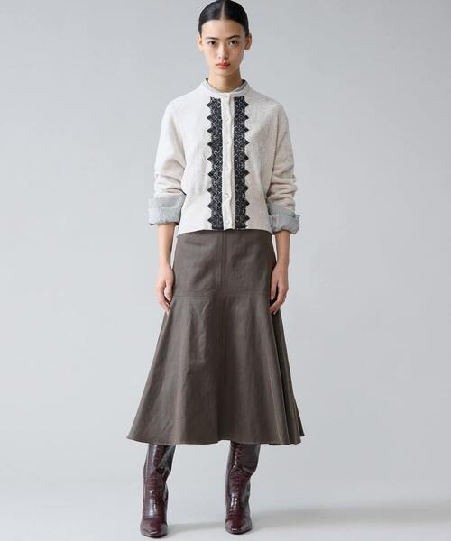 Tiara（ティアラ）の「レース前立てカーディガン（カーディガン/ボレロ・レディース・ネイビー/アイボリー/ブラック・FREE）」の7枚目の写真