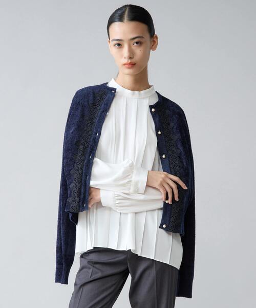 Tiara（ティアラ）の「レース前立てカーディガン（カーディガン/ボレロ・レディース・ネイビー/アイボリー/ブラック・FREE）」の16枚目の写真