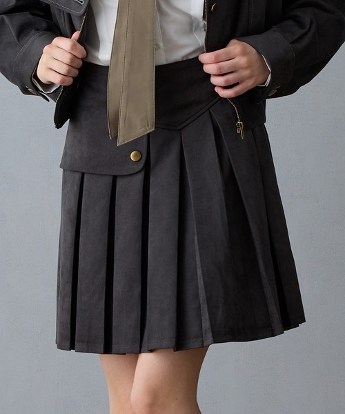 アシメインバーテッドプリーツスカート 残りわずか！】アシメインバーテッドプリーツスカート｜オフィス