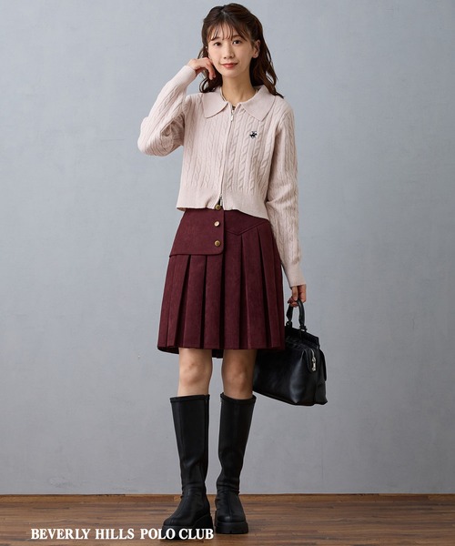 NICOLE CLUB(ニコル クラブ)の「インバーテッドプリーツスカート(スカート・レディース・チャコール/ブラウン/ボルドー・MEDIUM)」の5枚目の写真