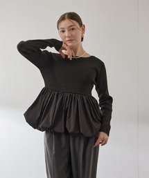 QUEENS COURT | スポンディッシュニットバルーンプルオーバー≪手洗い可能≫(ニット/セーター)