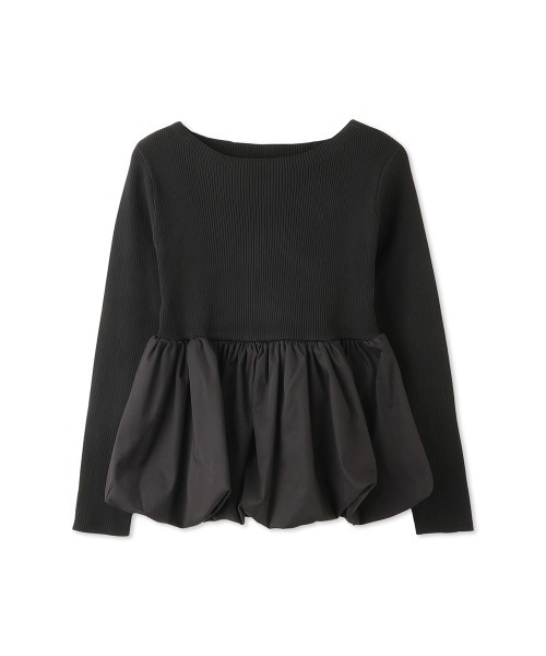 QUEENS COURT（クイーンズコート）の「スポンディッシュニットバルーンプルオーバー≪手洗い可能≫（ニット/セーター・レディース・ブラック/ダークグレー・M）」の6枚目の写真