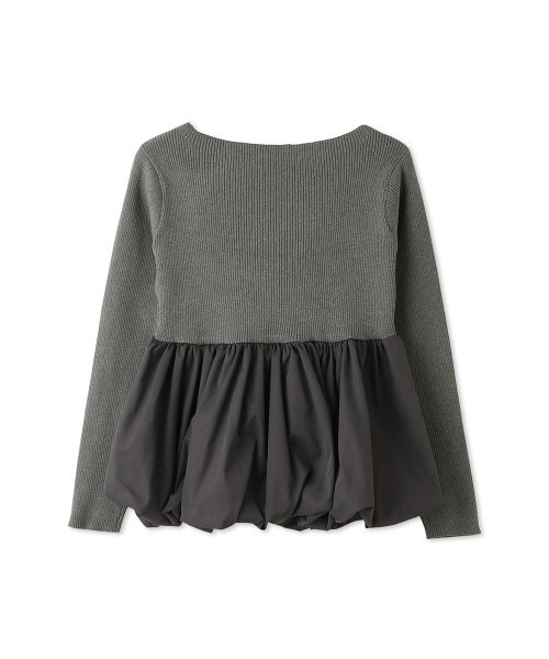 QUEENS COURT（クイーンズコート）の「スポンディッシュニットバルーンプルオーバー≪手洗い可能≫（ニット/セーター・レディース・ブラック/ダークグレー・M）」の11枚目の写真