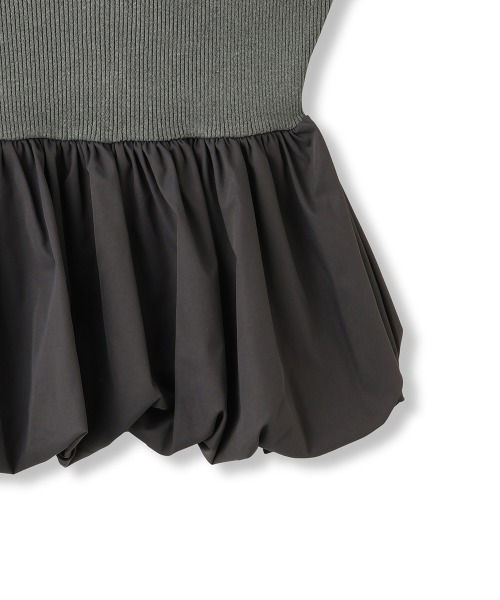 QUEENS COURT（クイーンズコート）の「スポンディッシュニットバルーンプルオーバー≪手洗い可能≫（ニット/セーター・レディース・ブラック/ダークグレー・M）」の13枚目の写真