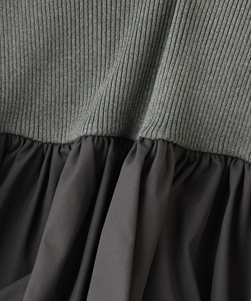 QUEENS COURT（クイーンズコート）の「スポンディッシュニットバルーンプルオーバー≪手洗い可能≫（ニット/セーター・レディース・ブラック/ダークグレー・M）」の14枚目の写真