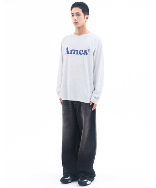 AMESWORLDWIDE(アメスワールドワイド)の「A'GEM/9 × .kom 『AMESWORLDWIDE/アメスワールドワイド』 BASIC LOGO LONGSLEEVE TEE/ベーシック ロゴ長袖Tシャツ(Tシャツ/カットソー・レディース・チャコールグレー/ライトグレー/ホワイト・M/S)」の20枚目の写真