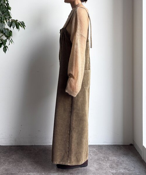 DouDou（ドゥドゥ）の「【新色追加】コーデュロイジャンスカ（ワンピース・レディース・ブルー/カーキ/チャコールグレー・38/36）」の15枚目の写真