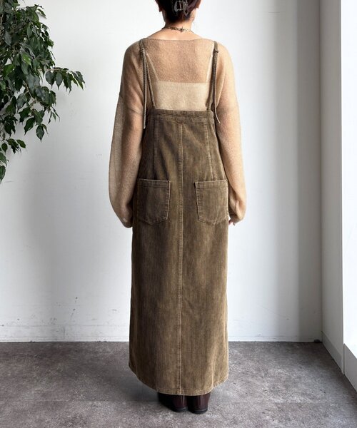 DouDou（ドゥドゥ）の「【新色追加】コーデュロイジャンスカ（ワンピース・レディース・ブルー/カーキ/チャコールグレー・38/36）」の16枚目の写真