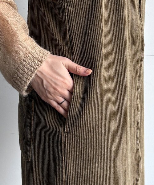 DouDou（ドゥドゥ）の「【新色追加】コーデュロイジャンスカ（ワンピース・レディース・ブルー/カーキ/チャコールグレー・38/36）」の21枚目の写真