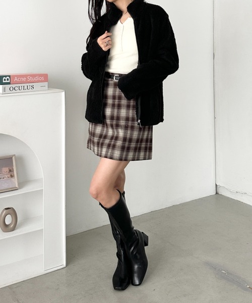 CLEA(クレア)の「スタンドカラーフリースジップジャケット(ブルゾン・レディース・ネイビー/ワインレッド/ブラック/アイボリー/ピンクベージュ・FREE)」の18枚目の写真