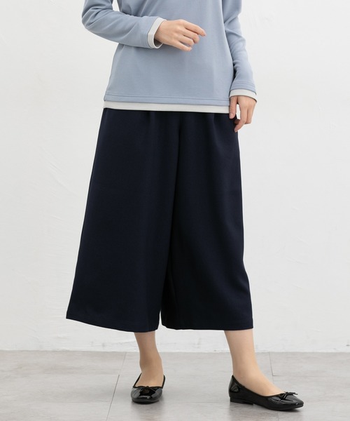 Honeys（ハニーズ）の「ガウチョパンツ（その他パンツ・レディース・ネイビー/ブラウン系その他/ブラック/ヘザーチャコール・M/LL/L/3L/S）」の2枚目の写真