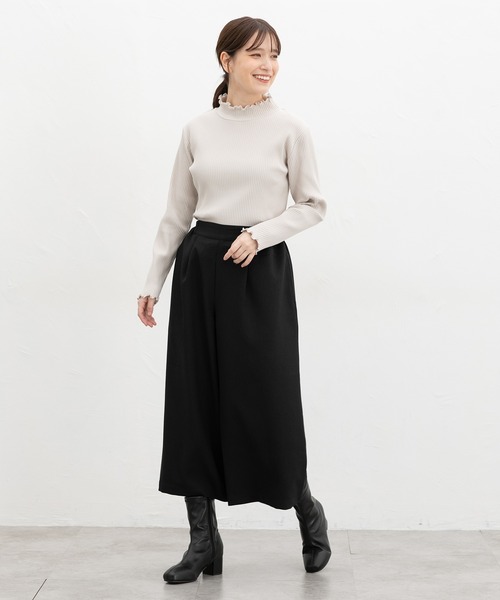 Honeys（ハニーズ）の「ガウチョパンツ（その他パンツ・レディース・ネイビー/ブラウン系その他/ブラック/ヘザーチャコール・M/LL/L/3L/S）」の6枚目の写真