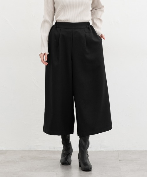 Honeys（ハニーズ）の「ガウチョパンツ（その他パンツ・レディース・ネイビー/ブラウン系その他/ブラック/ヘザーチャコール・M/LL/L/3L/S）」の7枚目の写真