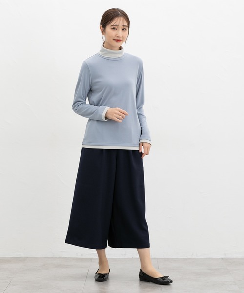 Honeys（ハニーズ）の「ガウチョパンツ（その他パンツ・レディース・ネイビー/ブラウン系その他/ブラック/ヘザーチャコール・M/LL/L/3L/S）」の8枚目の写真