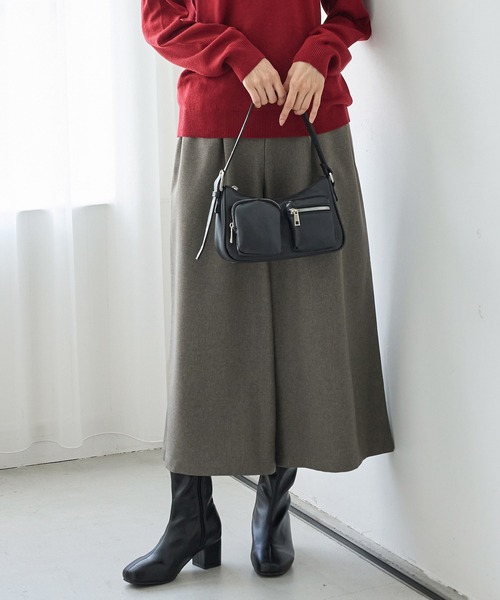 Honeys（ハニーズ）の「ガウチョパンツ（その他パンツ・レディース・ネイビー/ブラウン系その他/ブラック/ヘザーチャコール・M/LL/L/3L/S）」の11枚目の写真