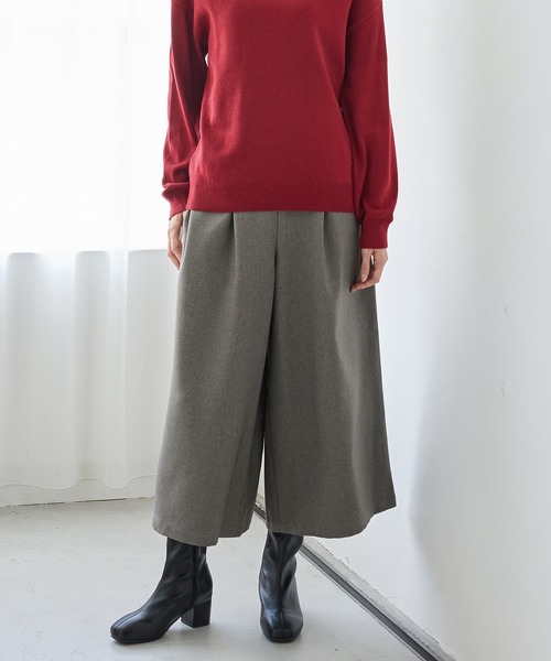 Honeys（ハニーズ）の「ガウチョパンツ（その他パンツ・レディース・ネイビー/ブラウン系その他/ブラック/ヘザーチャコール・M/LL/L/3L/S）」の12枚目の写真