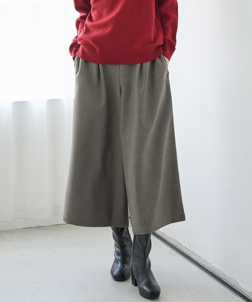 Honeys（ハニーズ）の「ガウチョパンツ（その他パンツ・レディース・ネイビー/ブラウン系その他/ブラック/ヘザーチャコール・M/LL/L/3L/S）」の13枚目の写真