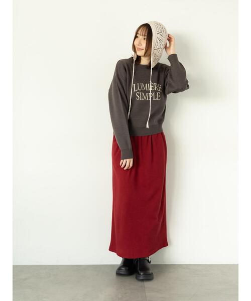 Te chichi TERRASSE(テチチテラス)の「クロシェ編み風ニットキャップ《2025autumn catalog item》(ハット・レディース・オフホワイト/ブラック・F)」の4枚目の写真